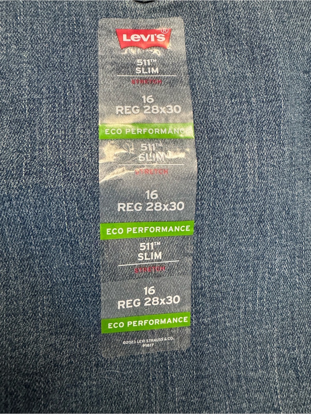 NWT Levi’s 511 Slim Fit Boys Jeans Eco Performance Flex Stretch Medium Wash - Picture 6 of 8